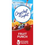 Crystal Light Fruit Punch Sugar Free Drink Mix Caffeine Free, 6 ct Pitcher Packets